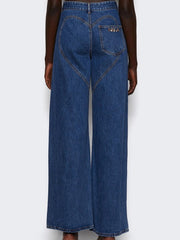 "DANIELLE" Heart Cut-Out Flared Jeans