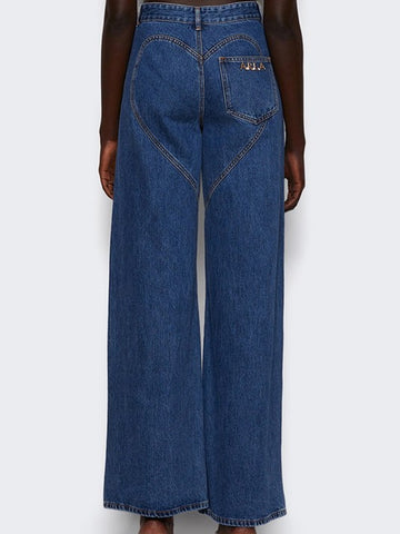 "DANIELLE" Heart Cut-Out Flared Jeans