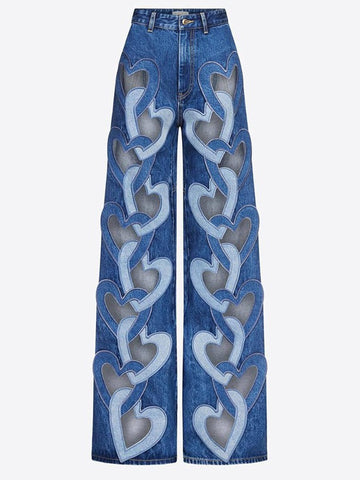 "DANIELLE" Heart Cut-Out Flared Jeans