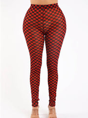 Don't mesh with me checkered leggings