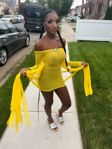 PLEASE HONEY SPLICE DRESS