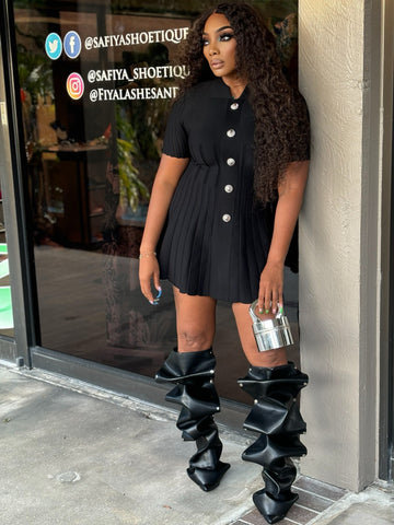 Slouched Up Knee High Boots