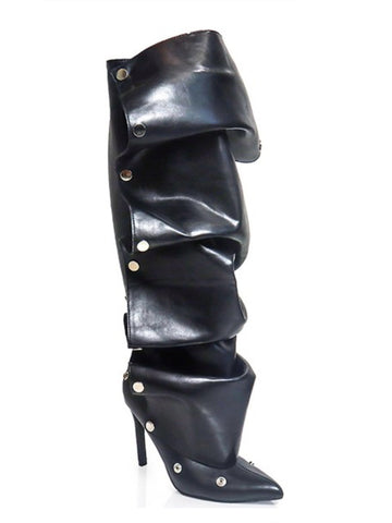 Slouched Up Knee High Boots