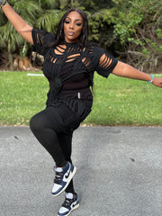 Grace Fierce Cutout Statement Top