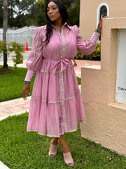 ANNA BELLE Tiered Sheer Maxi Dress