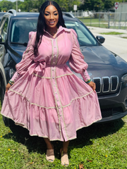 ANNA BELLE Tiered Sheer Maxi Dress