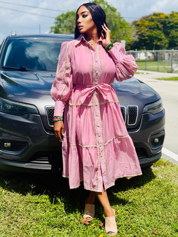 ANNA BELLE Tiered Sheer Maxi Dress