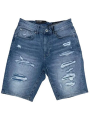 Distressed Street Denim Shorts
