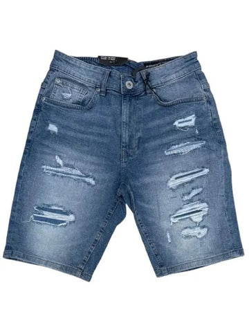 Distressed Street Denim Shorts