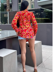 Faith Love Bow Orange Top