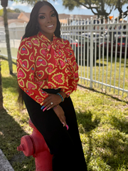 Faith Love Bow Orange Top