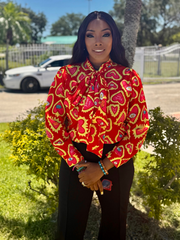 Faith Love Bow Orange Top