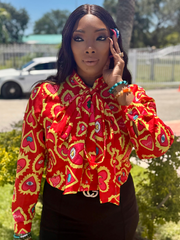 Faith Love Bow Orange Top