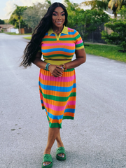 JEANETTA baddie skirt set