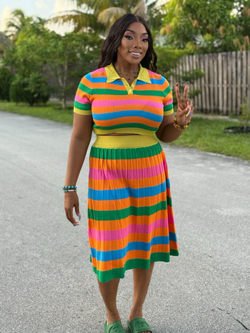 JEANETTA baddie skirt set