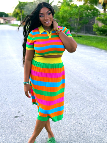 JEANETTA baddie skirt set