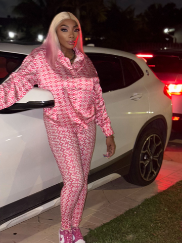 Pink Luxe Monogram set