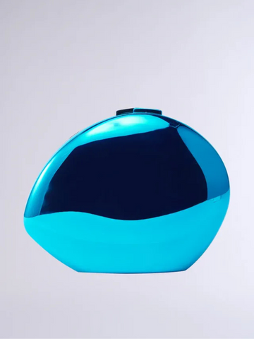 TEIANA Blue Chrome Clutch