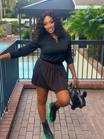 CHRISSY 2 Piece tennis pleated Skirt Set