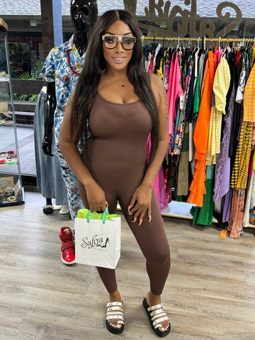 Gracie Seamless ribbed tank jumpsuit