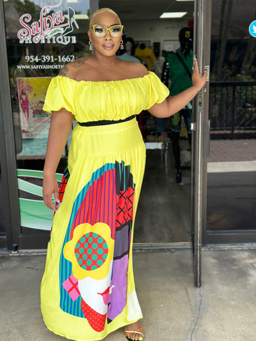 TROPIKAL Island me skirt set