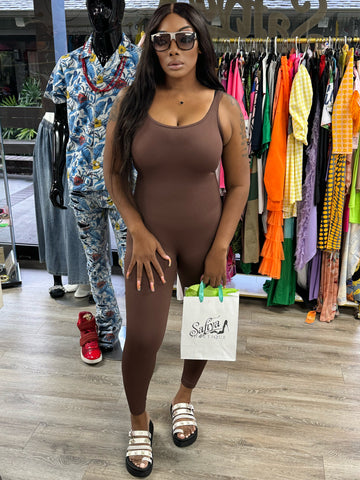 Gracie Seamless ribbed tank jumpsuit