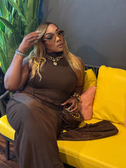 BIA Mocha drape Maxi Dress