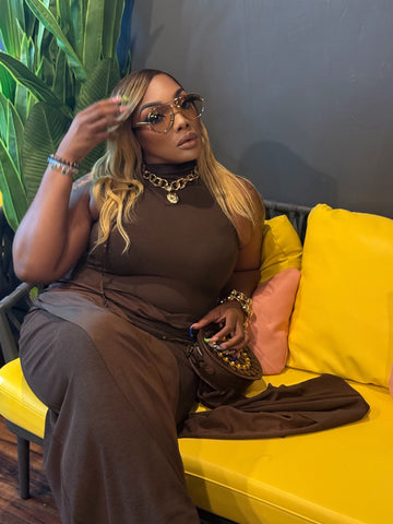 BIA Mocha drape Maxi Dress