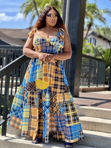 Brunch me please set-YELLOW Plaid