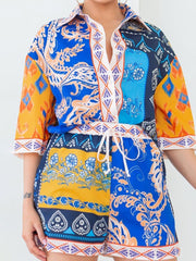 Thrive in full color queen short set