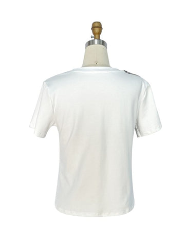 RHINESTONES JEWELED BOWKNOT TEE