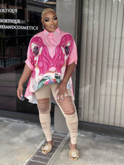 SOFIE PINK rhinestone collar top