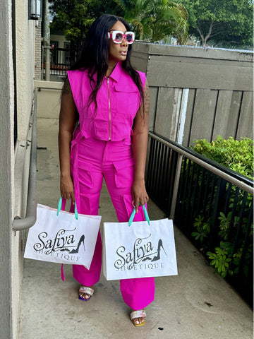 NEED A BREAK Vivid Pink Cargo Matching Set