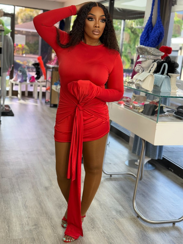 ETANA romantic red dress