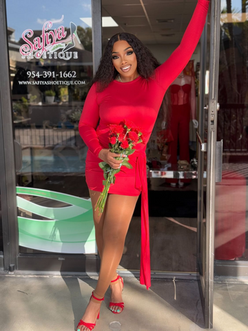 ETANA romantic red dress