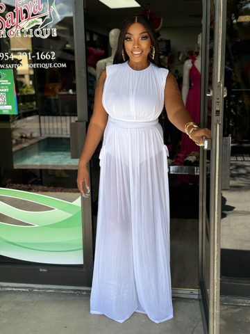 DOVE THE SECRET GARDEN Open sides sleeveless maxi dress