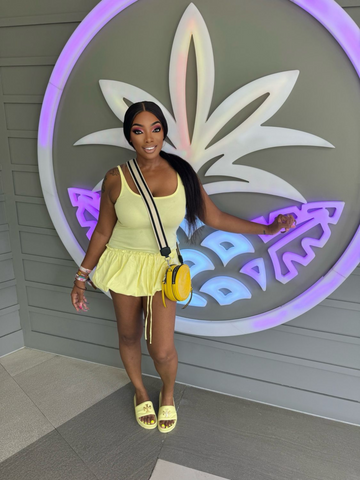 Bloom In Yellow Skort Dress