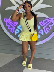 Bloom In Yellow Skort Dress