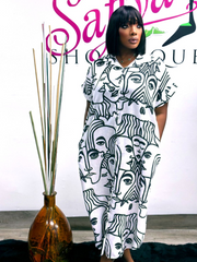 Set the tone BLACK AND WHITE DRESS