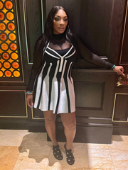 JUDITH black and white dress