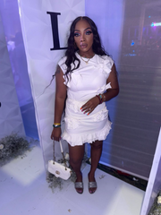 Cecilia white Ribbon Dress