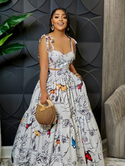 Kym 2 piece maxi skirt set