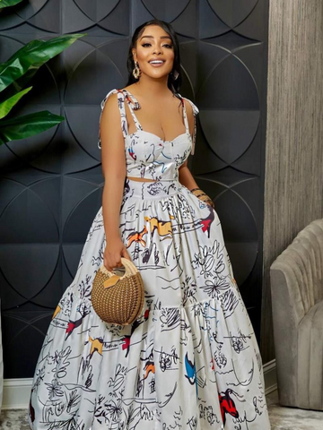 Kym 2 piece maxi skirt set