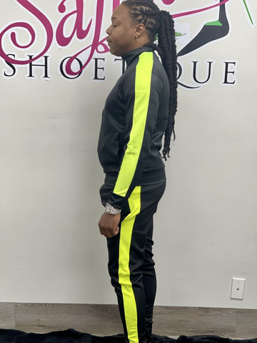 BLACK LIME MEN TRACK SET