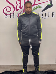 BLACK LIME MEN TRACK SET