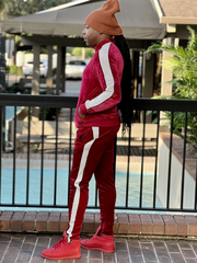 MENS VELOUR TRACK JACKET AND TRACK PANT SET