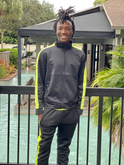 BLACK LIME MEN TRACK SET