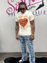 HEART less men graphic tshirt