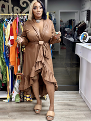 fauxy Girl wrap dress