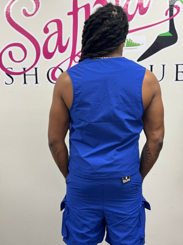 Good men lasts forever utility vest and short set